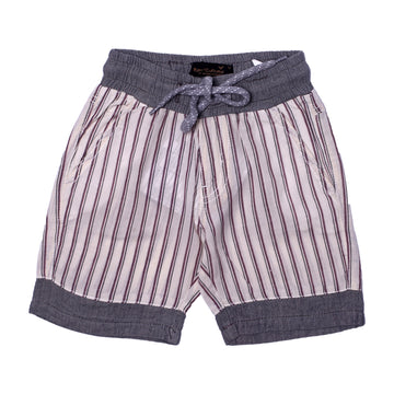 NEW CREAM & GREY WITH MAROON STRIPES SHORTS 25